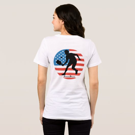 Patriotic Pickleball T-shirt van Pickle Peace (Achterkant volledig)