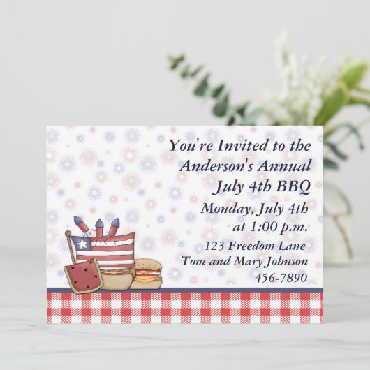 Patriotic Picnic Kaart (Staand voorkant)