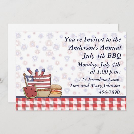 Patriotic Picnic Kaart (Voorkant / Achterkant)