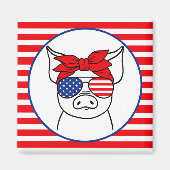 Patriotic Pig Magnet (Voorkant)