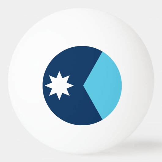 Patriotic ping pong ball with Flag of Minnesota (Achterkant)