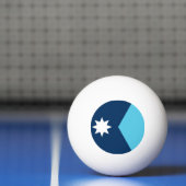 Patriotic ping pong ball with Flag of Minnesota (Net)