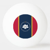 Patriotic ping pong ball with Flag of Mississippi (Achterkant)