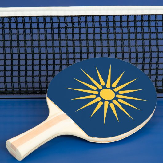 Patriotic, ping pong paddle with Flag of Macedonia Tafeltennisbatje (Insitu)