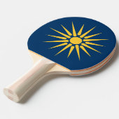 Patriotic, ping pong paddle with Flag of Macedonia Tafeltennisbatje (Voorkant Gekanteld)