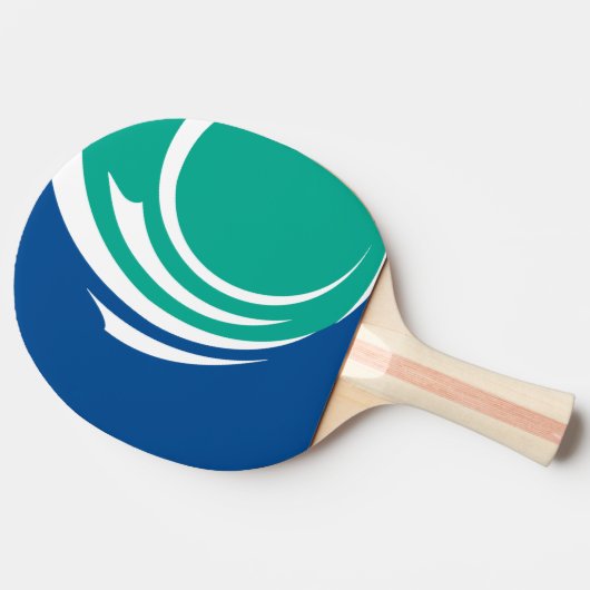 Patriotic, ping pong paddle with Flag of Ottawa Tafeltennisbatje (Zijkant)