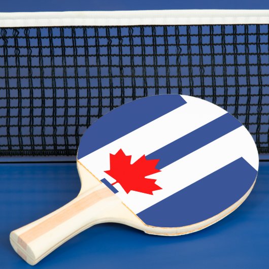 Patriotic, ping pong paddle with Flag of Toronto Tafeltennisbatje (Insitu)