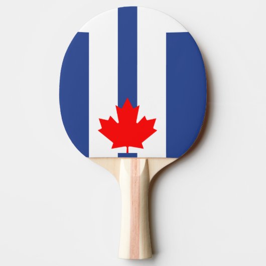 Patriotic, ping pong paddle with Flag of Toronto Tafeltennisbatje (Achterkant)