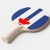 Patriotic, ping pong paddle with Flag of Toronto Tafeltennisbatje (Voorkant Gekanteld)