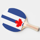 Patriotic, ping pong paddle with Flag of Toronto Tafeltennisbatje (Zijkant)