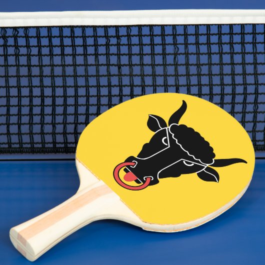 Patriotic, ping pong paddle with Flag of Uri Tafeltennisbatje (Insitu)