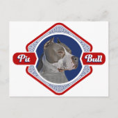 Patriotic Pit Bull Dog Logo Briefkaart (Voorkant)