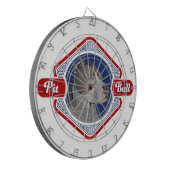 Patriotic Pit Bull Dog Logo Dartbord (Voorkant Links)