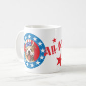 Patriotic Pit Bull Terrier Koffiemok (Voorkant links)