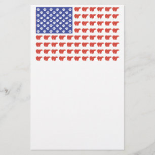 Patriotic Polar Beren USA Briefpapier
