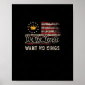 Patriotic Politics Protest No Kings In America Poster (Voorkant)