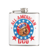 Patriotic Poodle Heupfles (Voorkant)