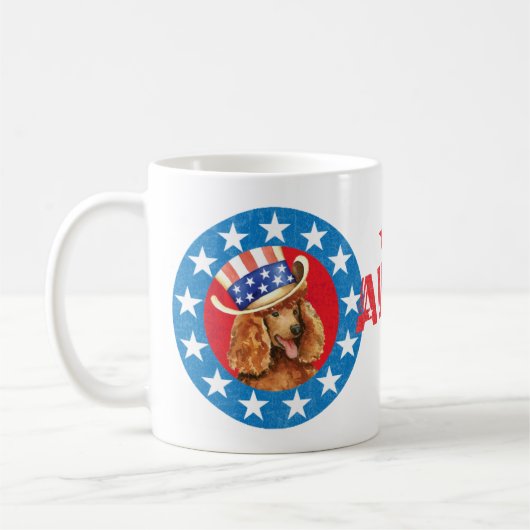Patriotic Poodle Koffiemok (Links)