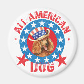 Patriotic Poodle Magneet (Voorkant)