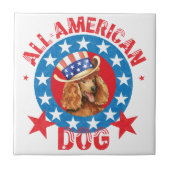 Patriotic Poodle Tegeltje (Voorkant)
