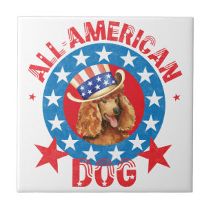 Patriotic Poodle Tegeltje