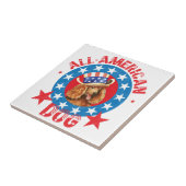 Patriotic Poodle Tegeltje (Zijkant)