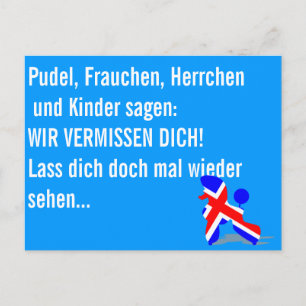 Patriotic Poodles Briefkaart