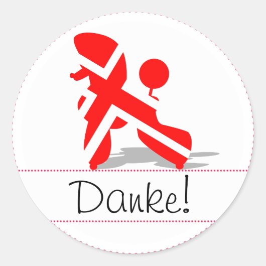 Patriotic Poodles Ronde Sticker (Voorkant)