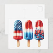 Patriotic Popcicles Briefkaart (Voorkant / Achterkant)