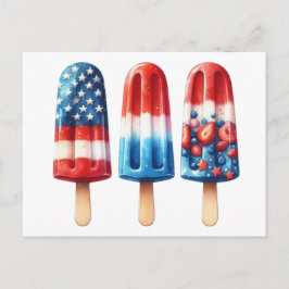 Patriotic Popcicles Briefkaart