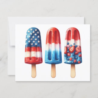 Patriotic Popcicles Briefkaart