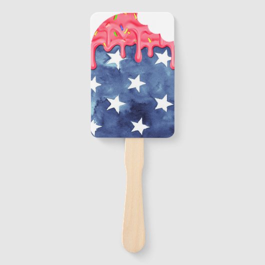 Patriotic Popsicle | personaliseren Handwaaier (Voorkant)