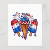 Patriotic Popsicles Ice Cream vanaf 4 juli verkrij Flyer (Voorkant)
