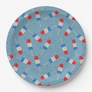 Patriotic Popsicles Paper Plates Papieren Bordje