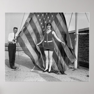 Patriotic Pose, jaren 20 Poster
