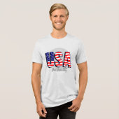 Patriotic Pride: Amerikaanse kerndenim Tri-Blend Shirt (Voorkant volledig)