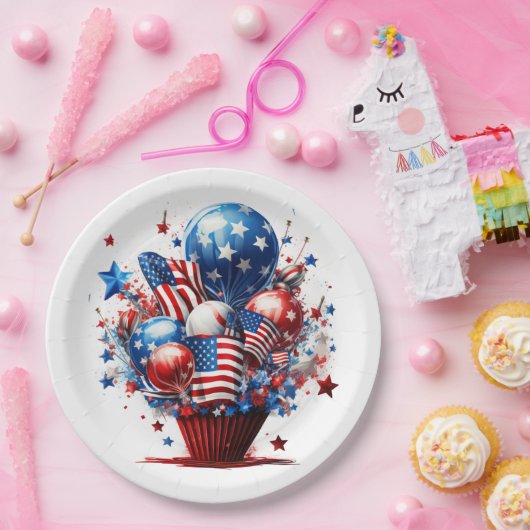 Patriotic Pride Papieren Bordje (Feest)
