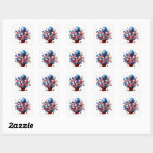 Patriotic Pride Vierkante Sticker (Vel)