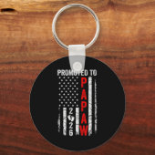 Patriotic Promoted To Papaw 2026 First Time New Pa Sleutelhanger (Voorkant)
