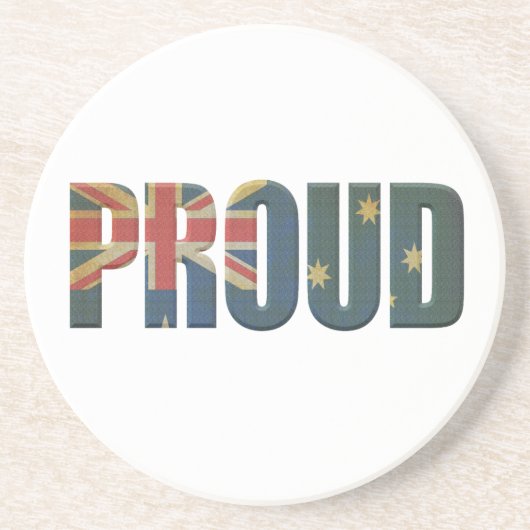 Patriotic Proud Australian Zandsteen Onderzetter (Voorkant)