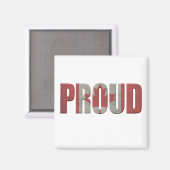 Patriotic Proud Canadian Magneet (Voorkant / Achterkant)