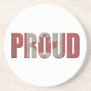 Patriotic Proud Canadian Zandsteen Onderzetter