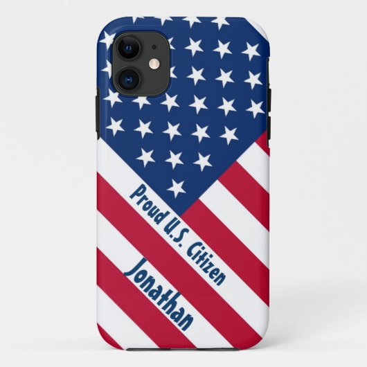 Patriotic Proud US Citizen F504 Case-Mate iPhone Case (Achterkant)