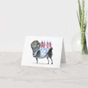 Patriotic Pug Kaart