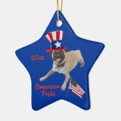 Patriotic Pug Keepomwille Ornament (Links)