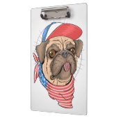 Patriotic Pug Klembord (Links)