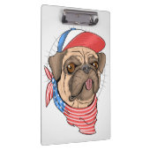 Patriotic Pug Klembord (Rechts)