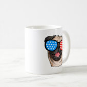 Patriotic Pug Koffiemok (Voorkant rechts)