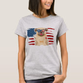 Patriotic Pug T-shirt (Voorkant)