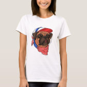 Patriotic Pug T-shirt (Voorkant)